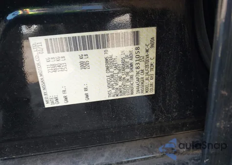 2011 Nissan Maxima 3.5 Sv from USA, damaged, VIN 1N4AA5AP7BC831058